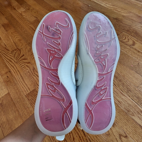Christian Louboutin White and Red Sneakers - Picture 6 of 8